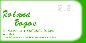 roland bogos business card